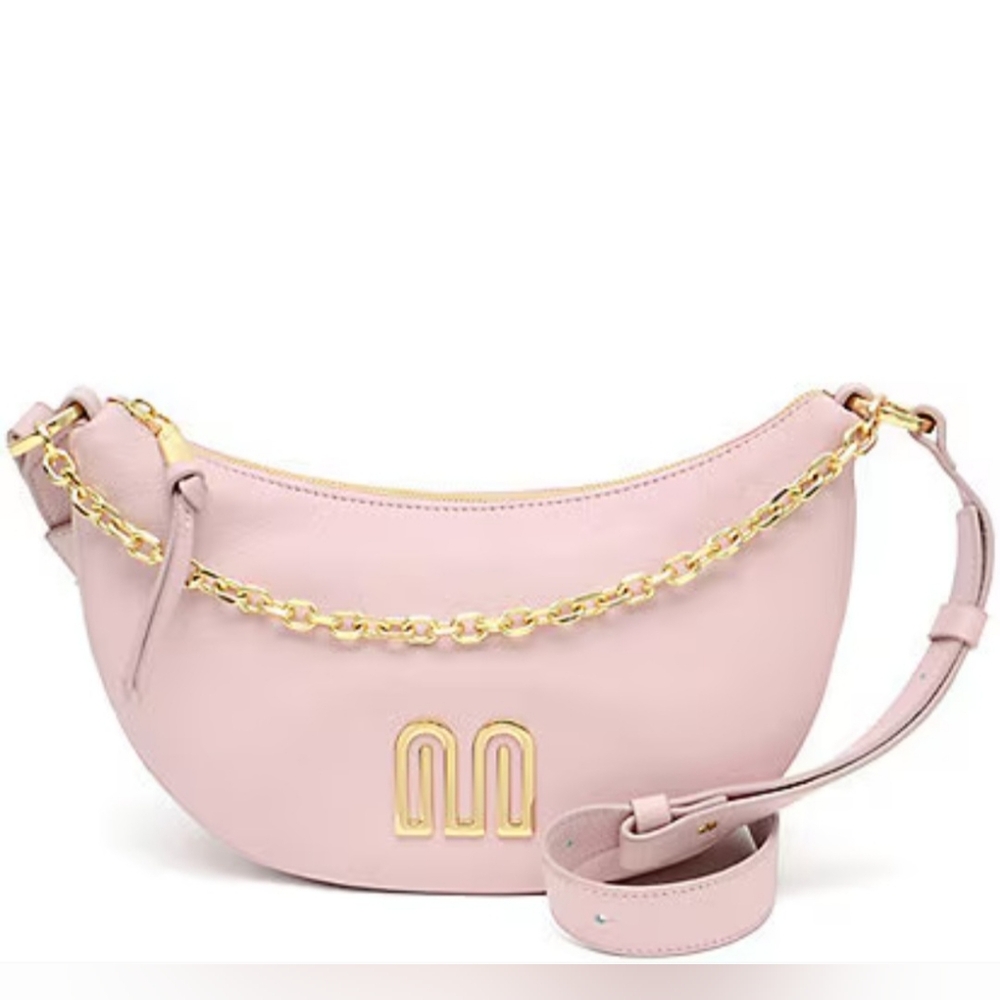 Margot Laila Crescent Crossbody In Pink
